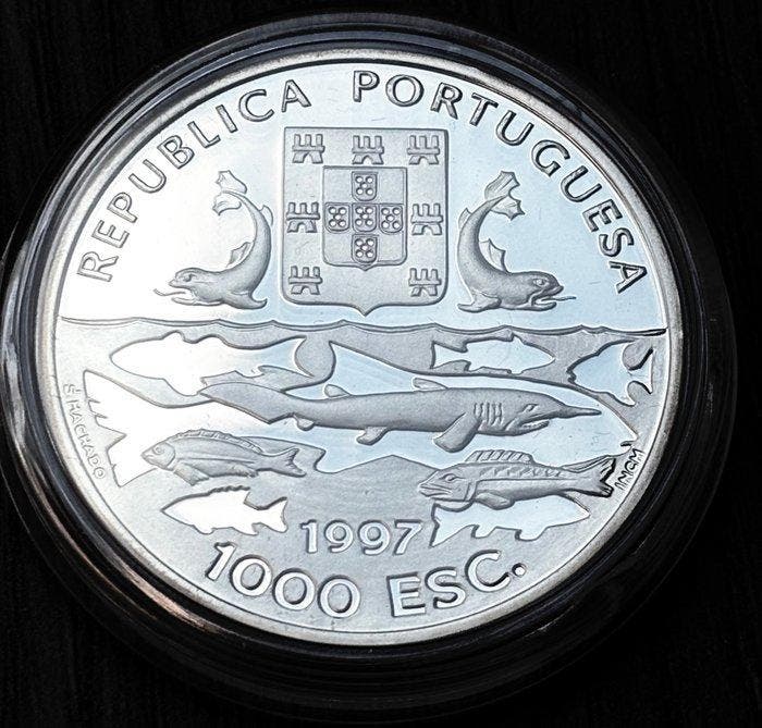 Portugal. Estojo com Moeda de Prata Proof - 1.º Centenário, Postzegels en Munten, Munten | Europa | Niet-Euromunten