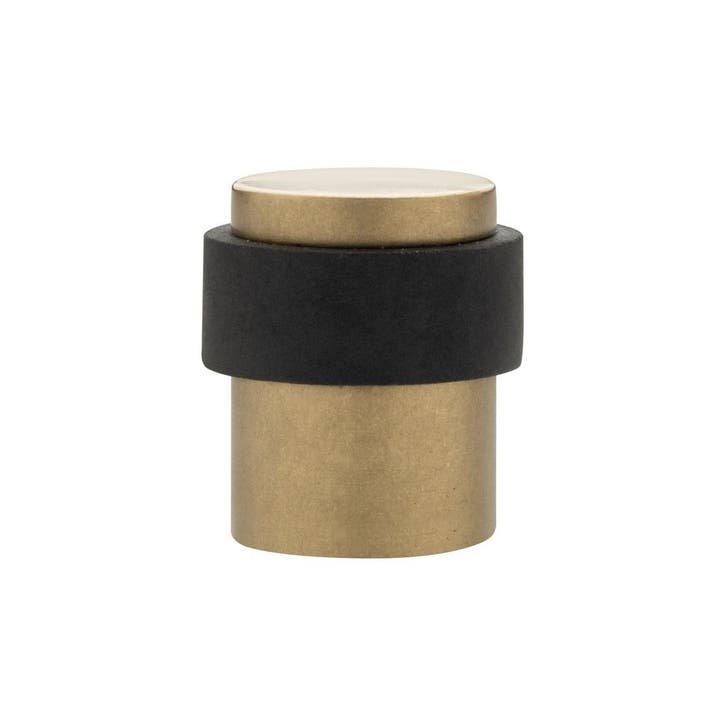Deurstopper vloermontage 30x40mm getrommeld messing - muu..., Doe-het-zelf en Bouw, Hang- en Sluitwerk, Overige typen, Nieuw, Koper of Messing