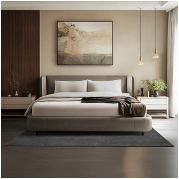 Kortpolig vloerkleed Soft Zone - 140 x 200 cm, antraciet, Verzenden