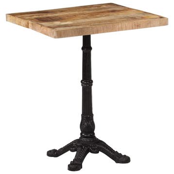 vidaXL Bistrotafel 60x60x77 cm ruw mangohout, Verzenden