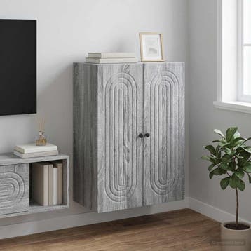 vidaXL Wandkast Grijs Sonoma 66 x 34,5 x 90 cm Bewerkt hout, Verzenden, Nieuw