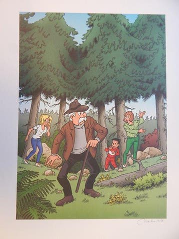 Merho - 1 Offset Print - De Kiekeboes - Lang zullen ze Leven, Boeken, Nieuw