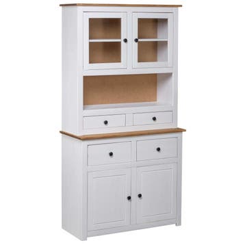 vidaXL Hoge kast Panama Range 93x40,5x180 cm massief, Verzenden, Nieuw