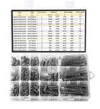 Assortiment van 300 stuks drukveren van 304 roestvrij staal, Verzenden, Nieuw
