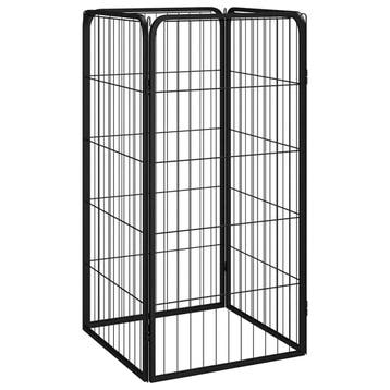 vidaXL Hondenkennel 4 panelen 50 x 100 cm gepoedercoat staal, Dieren en Toebehoren, Verzenden, Nieuw