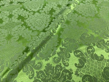 De betovering van groen: damastweefsel voor luxe stoffering