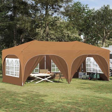 vidaXL Pop-up Feesttent 575 x 288 x 245 cm Beige Oxford Stof, Verzenden, Nieuw