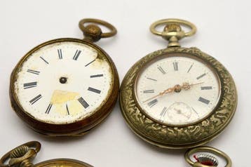 Art Deco, Junghans - Lot of 4 x vintage mechanical pocket