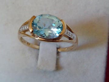 Zonder minimumprijs - Ring - 9 kt. Geel goud, Witgoud -, Nieuw