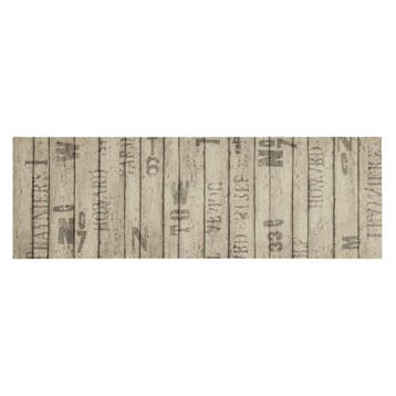 vidaXL Keukenmat wasbaar hekprint 60x180 cm fluweel, Verzenden, Nieuw