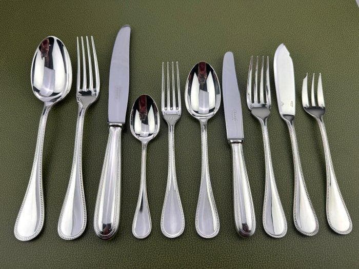 Christofle - Tafelservies voor 12 (126) - Parels -, Antiquités & Art, Antiquités | Meubles | Tables