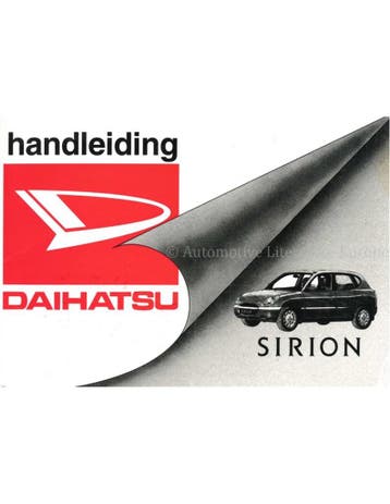 1998 DAIHATSU SIRION INSTRUCTIEBOEKJE NEDERLANDS, Ophalen of Verzenden
