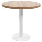vidaXL Bistrotafel 80 cm MDF lichtbruin, Verzenden, Nieuw