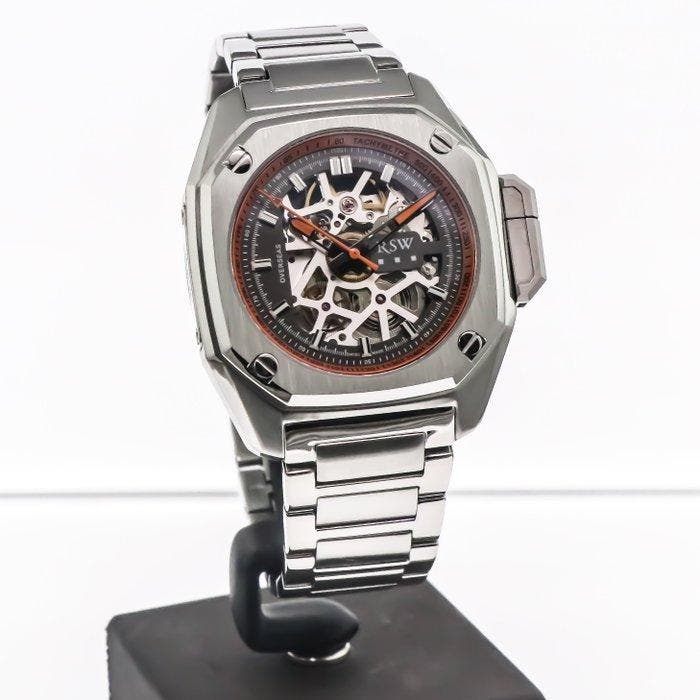 RSW - Overseas Swiss Automatic Watch - RSWA158SK-SS-13 -, Handtassen en Accessoires, Horloges | Heren