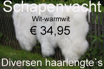 Schapenvacht WIT schapenhuid schapenvel € 34,95 NIEUW, Maison & Meubles, Accessoires pour la Maison | Autre, Verzenden
