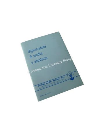 1974 MASERATI VERKOOP EN DEALERORGANISATIE HANDBOEK, Ophalen of Verzenden