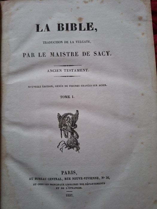 La Bible, traduction de la Vulgate, par le Maistre de Sacy -, Antiek en Kunst, Antiek | Boeken en Manuscripten