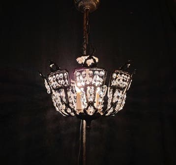 Plafonnier - En alliage, Cristal, Métal - Classique / Empire