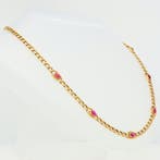 Collier - 18 carats Or jaune - Robijn, Nieuw