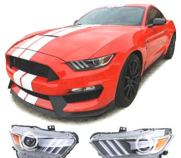PHARES BIXÉNON POUR FORD MUSTANG 6 14-17 NOIR CHROMÉ, Verzenden