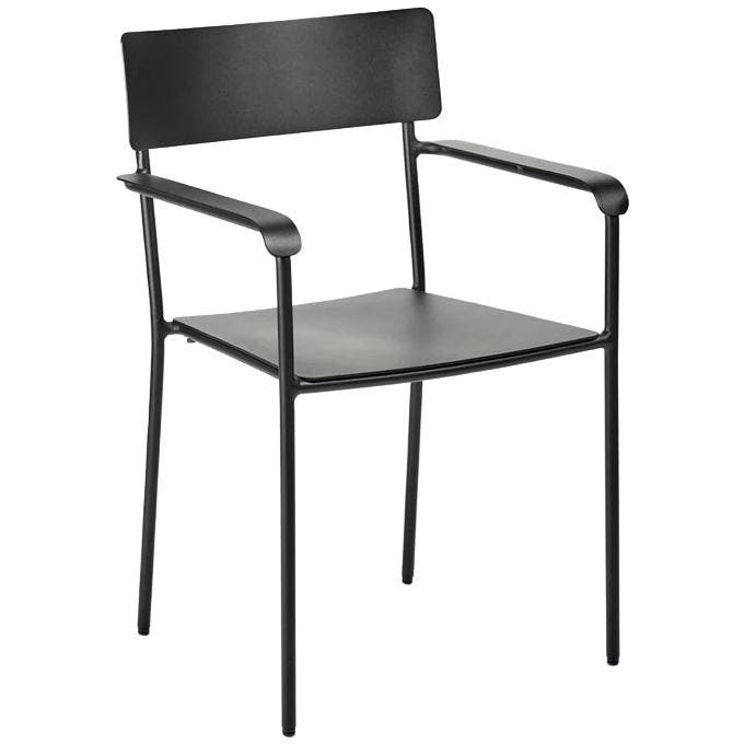 Serax Stoel Met Armleuningen S August Aluminium Zwart -, Tuin en Terras, Tuinstoelen, Nieuw, Aluminium, Verzenden