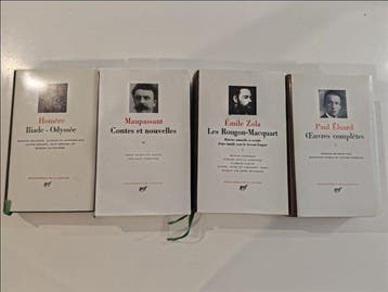 Zola, Maupassant, Eluard, Homère - Lot de 4 livres