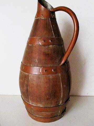 Kruik - Eikenhout , Koper , Tin - Ciderkan