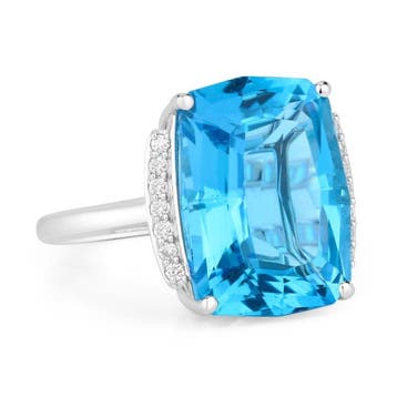 Zonder minimumprijs - Ring - 14 karaat Witgoud - 12.46ct., Nieuw