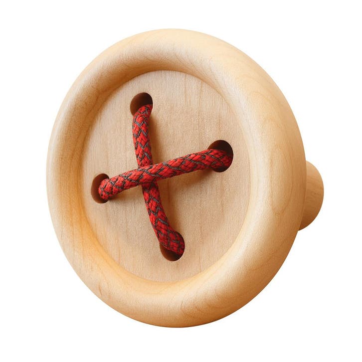 Grappige houten knoop-/wandhaak (met veters, rood) - WD1776, Doe-het-zelf en Bouw, Gereedschap | Overige machines, Nieuw, Verzenden