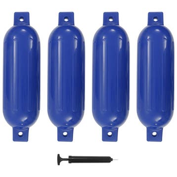 vidaXL Bootstootkussens 4 st 51x14 cm PVC blauw, Verzenden