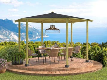 Prieel Groot vuren 400x323x270cm geïmpregneerd..., Tuin en Terras, Nieuw