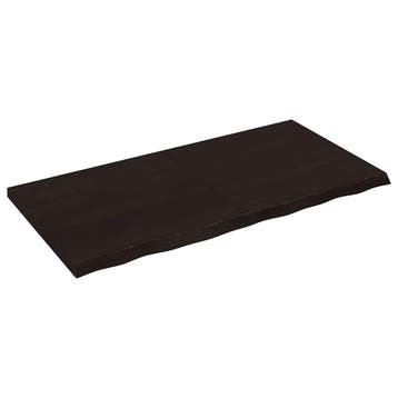 vidaXL Wandschap behandeld massief eikenhout donkerbruin, Verzenden, Nieuw
