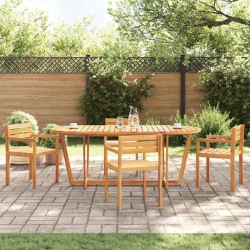 vidaXL Tuintafel ovaal 200x90x75 cm massief acaciahout, Verzenden, Nieuw