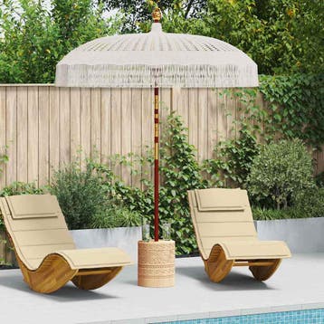Macrame Parasol 190cm | Tweede kansje | OP = OP, Tuin en Terras, Verzenden, Zo goed als nieuw, 1 tot 2 meter, Stokparasol