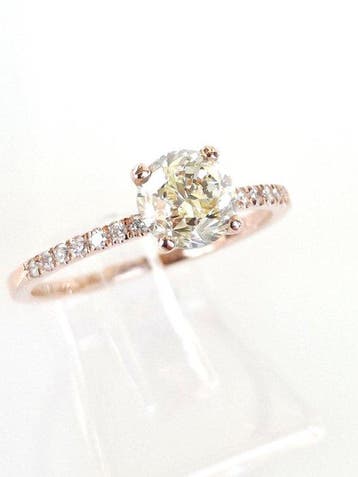 Ring - 14 karaat Roségoud - 1.06ct. tw. Diamant (Natuurlijk), Bijoux, Sacs & Beauté, Bagues