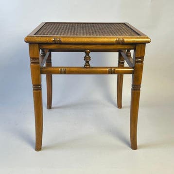 Table dappoint - Vintage - Charmant tabouret en faux bambou