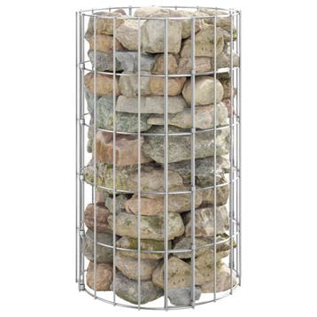vidaXL Gabion paal rond Ø30x50 cm gegalvaniseerd staal, Verzenden