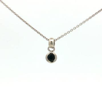 Zonder minimumprijs - Hanger Zilver - 0.33ct. tw. Saffier -, Handtassen en Accessoires, Antieke sieraden