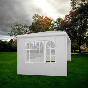 Paviljoen Barinas met 3 zijdelen, waterdicht, 3x3m - wit, Tuin en Terras, Verzenden, Nieuw