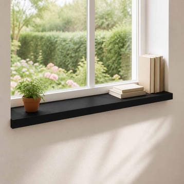 vidaXL Raamprofielen 2 st Zwart 100 x 25 x 2 cm Massief, Verzenden