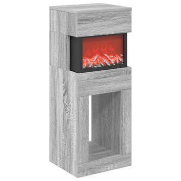 vidaXL Elektrische haard Grijs Sonoma 35 x 30 x 86 cm, Huis en Inrichting, Verzenden, Nieuw