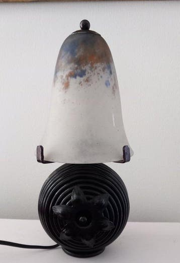 Daum Frères - Lampe - Fer forgé - Lampe Art Déco
