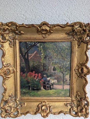 Anna Peters (1843-1926), Toegeschreven aan - Dame lesend im, Antiek en Kunst