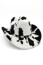 Cowboyhoed Koe Bont Zwart Zwarte Nepbont Cowboy Western Hoed, Ophalen of Verzenden