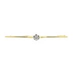 Gouden broche met diamant; 0,09 ct., Bijoux, Sacs & Beauté, Broches, Ophalen of Verzenden