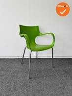 Design Vergaderstoel ACTA - Groen kunststof - Zilvergrijs on, Vergader- of Presentatieruimte, Ophalen of Verzenden, Gebruikt, Stoel