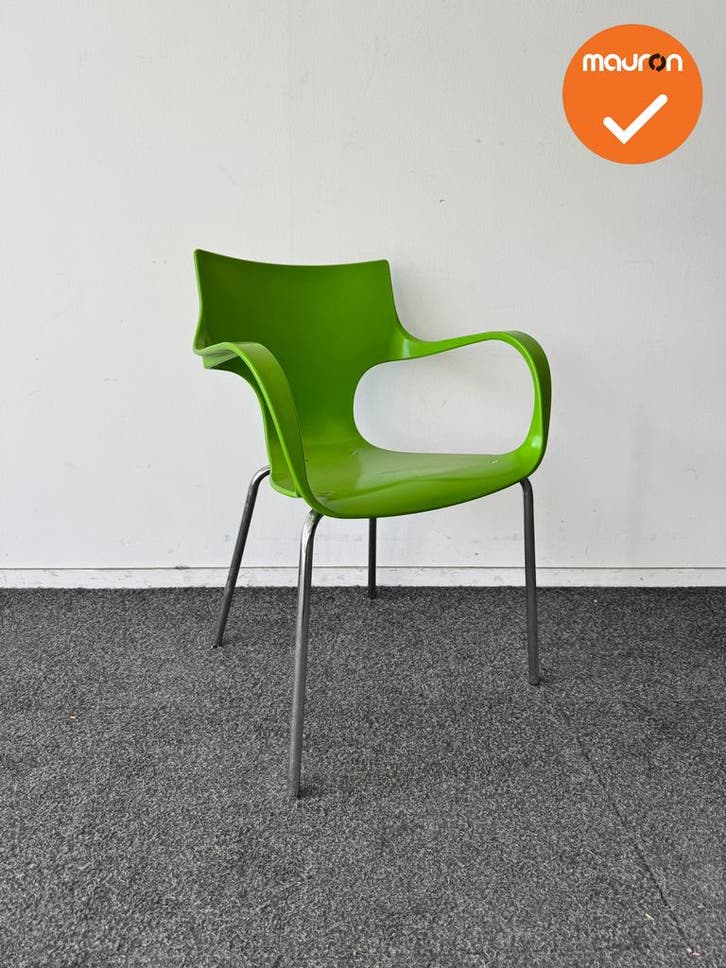 Design Vergaderstoel ACTA - Groen kunststof - Zilvergrijs on, Zakelijke goederen, Kantoor en Winkelinrichting | Kantoormeubilair en Inrichting