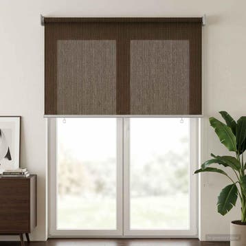 vidaXL Buitenrolgordijn 90% UV-blok Bruin 120 x 230 cm HDPE, Verzenden