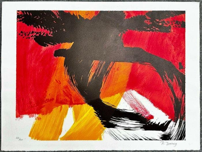 Roswitha Doerig (1929-2017) - Composition abstraite, Antiquités & Art, Antiquités | Autres Antiquités