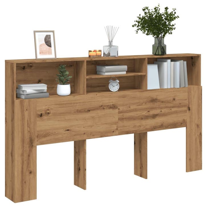 vidaXL Hoofdbordkast Artisan Eiken 180x19x103,5 cm Bewerkt, Huis en Inrichting, Slaapkamer | Bedden, Nieuw, Verzenden